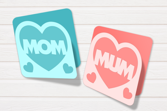 Mom and Mum Heart Card: Crafts & Graphics Review