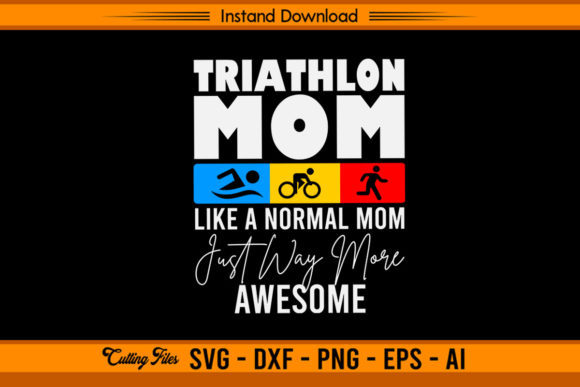 Triathlon Mom Graphics for Crafts